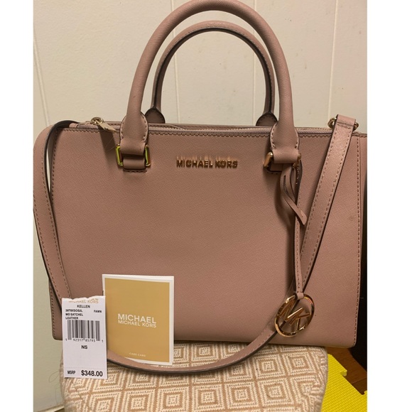 Michael Kors Handbags - Michael Kors Satchel Leather (Fawn)